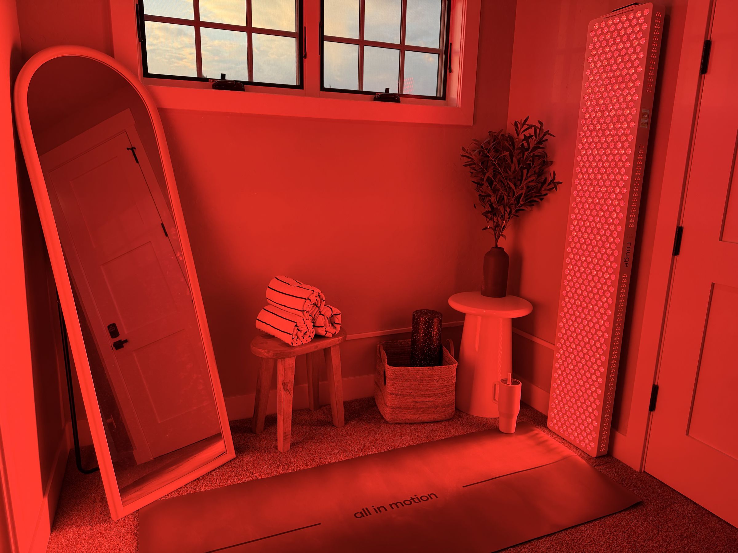Red light therapy yoga