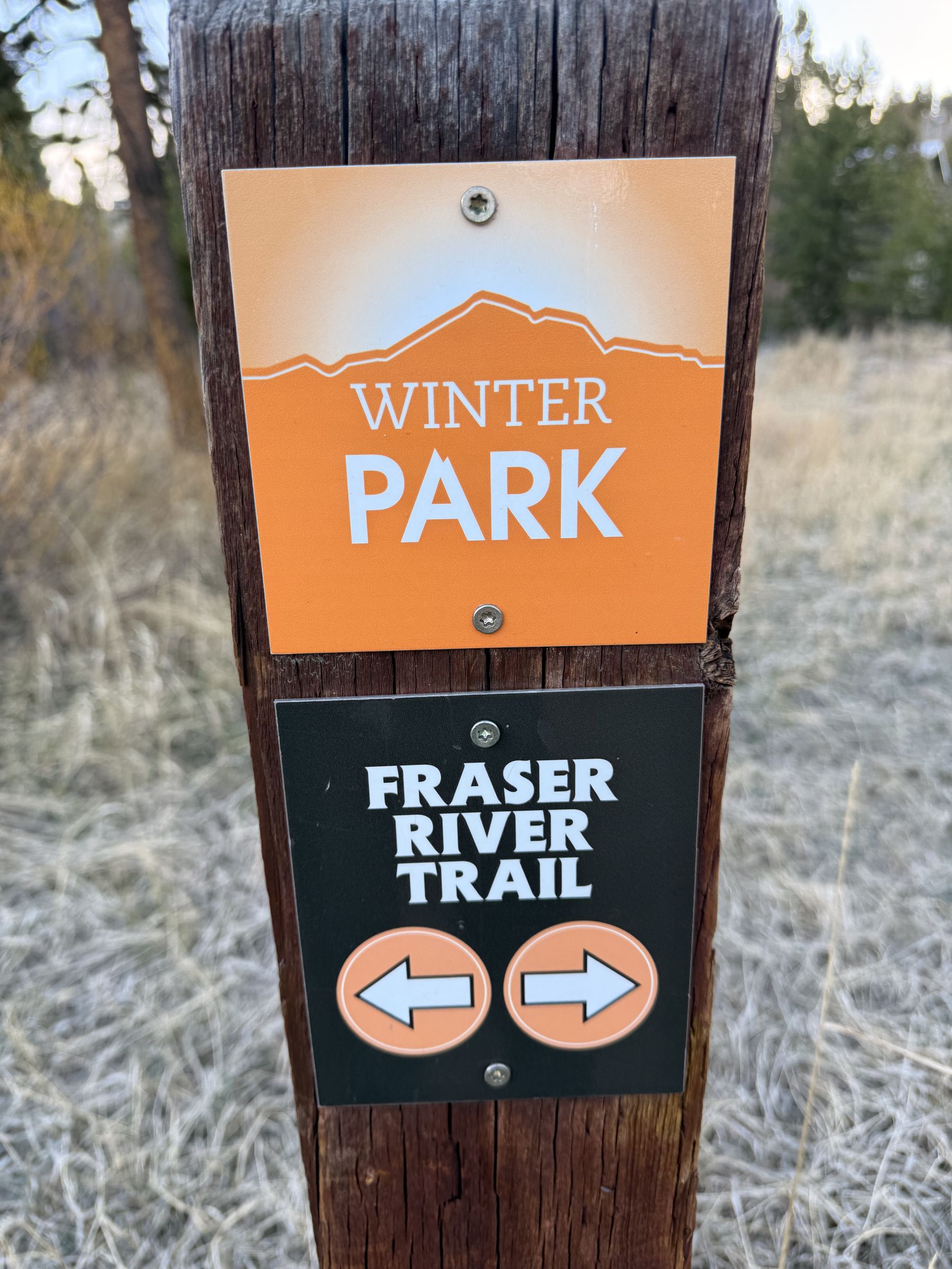 Winter Park trail sign