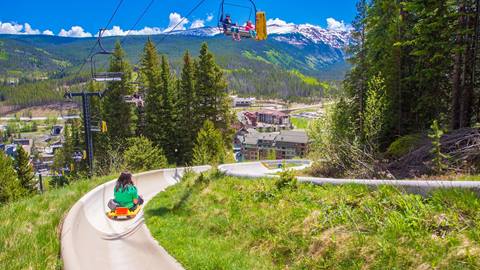 The alpine slide at Winter Park Resort